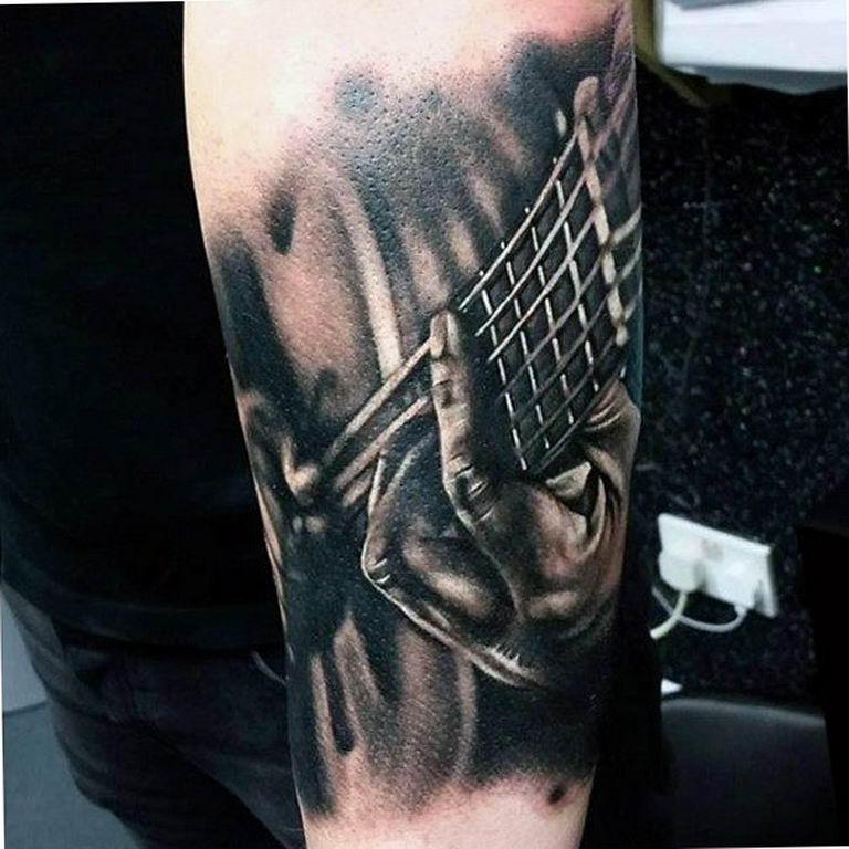 photo tattoo guitar 25.01.2019 №093 - drawing tattoo with a guitar - tattoovalue.net