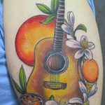 photo tattoo guitar 25.01.2019 №101 - drawing tattoo with a guitar - tattoovalue.net