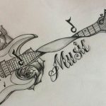 photo tattoo guitar 25.01.2019 №107 - drawing tattoo with a guitar - tattoovalue.net