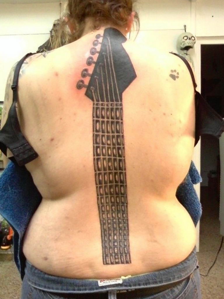 photo tattoo guitar 25.01.2019 №119 - drawing tattoo with a guitar - tattoovalue.net