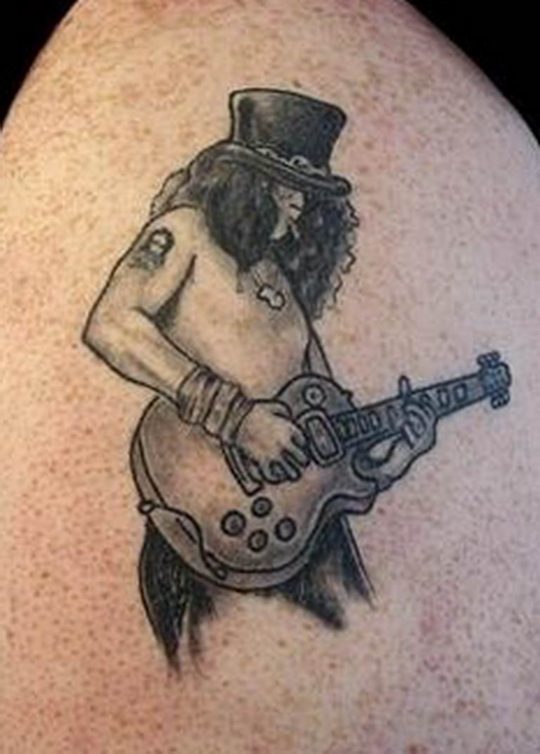 photo tattoo guitar 25.01.2019 №126 - drawing tattoo with a guitar - tattoovalue.net