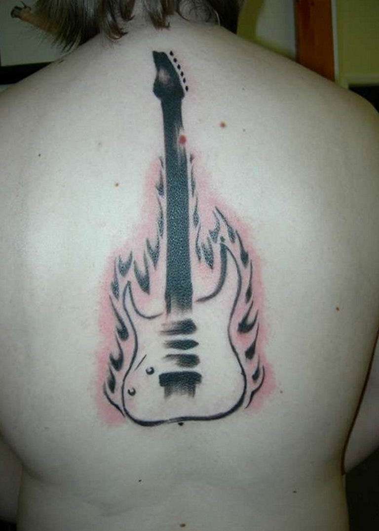 photo tattoo guitar 25.01.2019 №137 - drawing tattoo with a guitar - tattoovalue.net