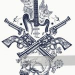 photo tattoo guitar 25.01.2019 №140 - drawing tattoo with a guitar - tattoovalue.net