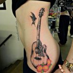 photo tattoo guitar 25.01.2019 №141 - drawing tattoo with a guitar - tattoovalue.net