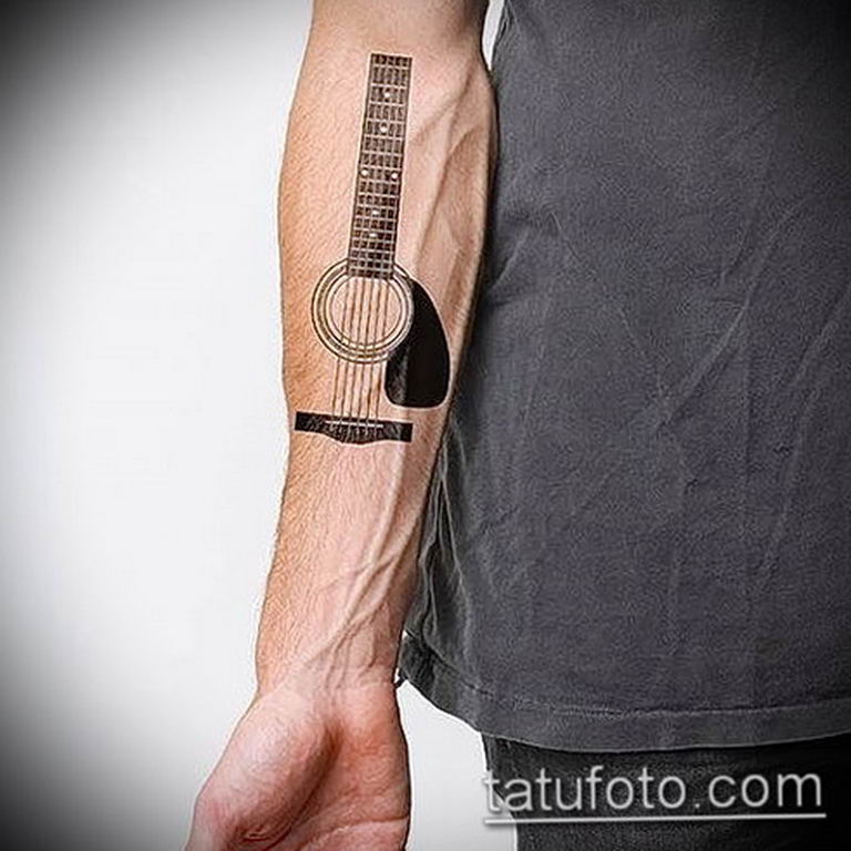 photo tattoo guitar 25.01.2019 №154 - drawing tattoo with a guitar - tattoovalue.net