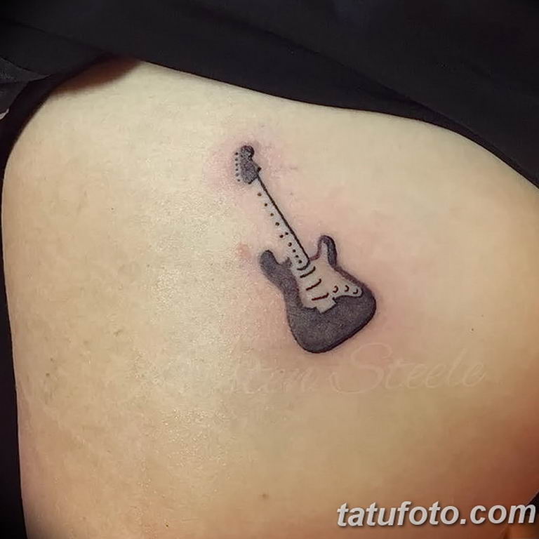 photo tattoo guitar 25.01.2019 №169 - drawing tattoo with a guitar - tattoovalue.net
