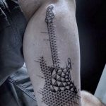 photo tattoo guitar 25.01.2019 №177 - drawing tattoo with a guitar - tattoovalue.net