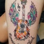 photo tattoo guitar 25.01.2019 №195 - drawing tattoo with a guitar - tattoovalue.net