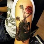 photo tattoo guitar 25.01.2019 №199 - drawing tattoo with a guitar - tattoovalue.net