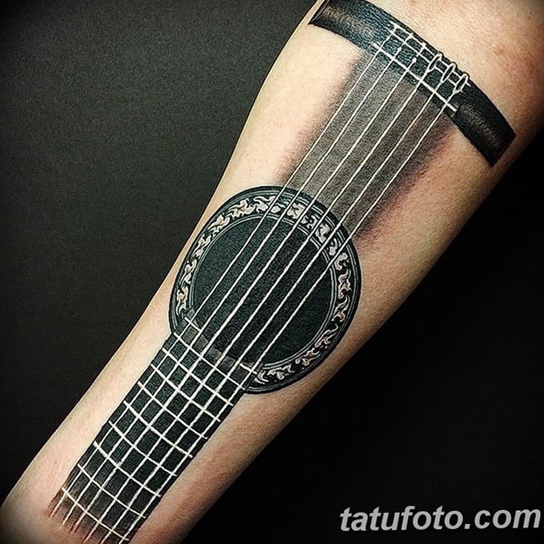 photo tattoo guitar 25.01.2019 №202 - drawing tattoo with a guitar - tattoovalue.net