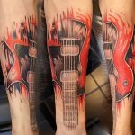 photo tattoo guitar 25.01.2019 №213 - drawing tattoo with a guitar - tattoovalue.net