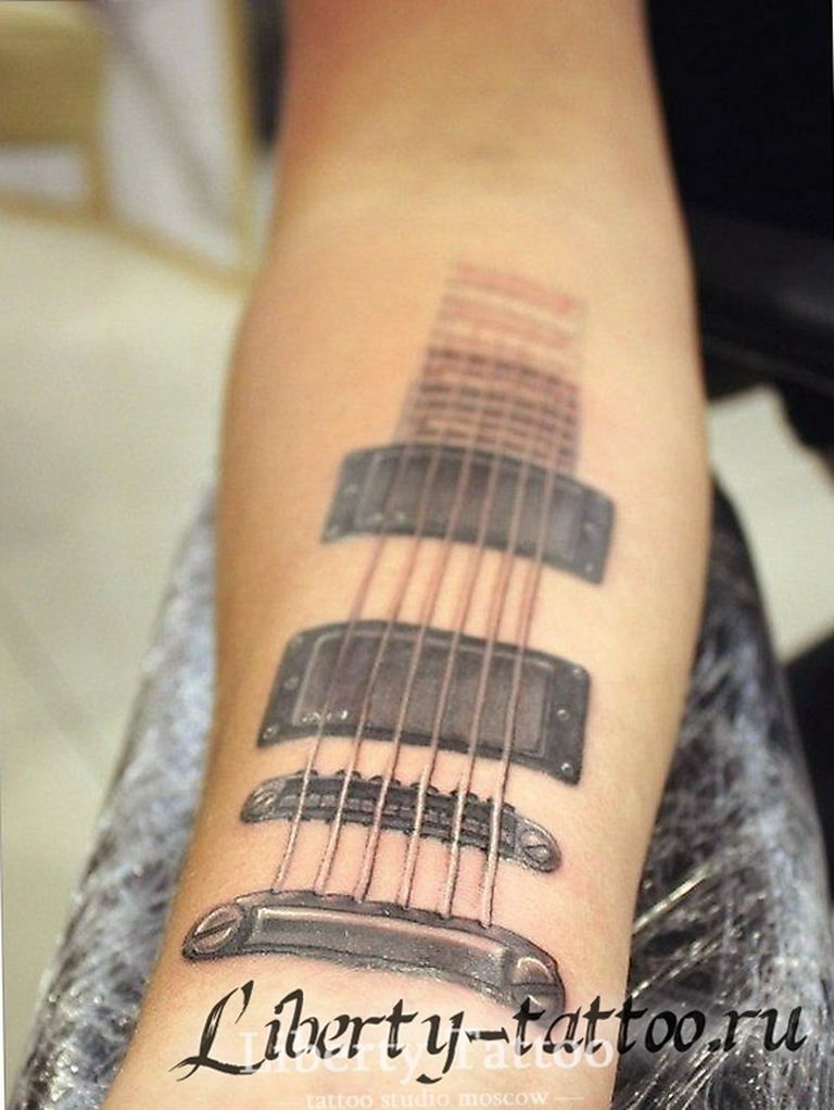photo tattoo guitar 25.01.2019 №218 - drawing tattoo with a guitar - tattoovalue.net