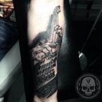 photo tattoo guitar 25.01.2019 №222 - drawing tattoo with a guitar - tattoovalue.net