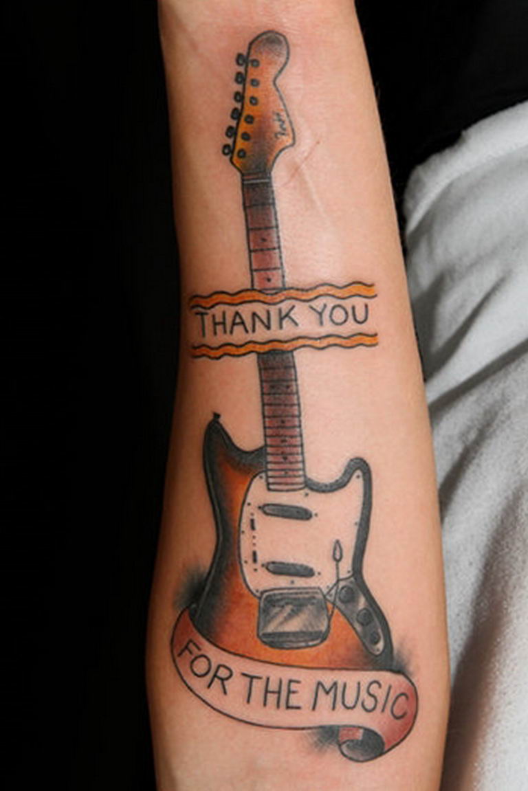 photo tattoo guitar 25.01.2019 №223 - drawing tattoo with a guitar - tattoovalue.net