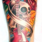 photo tattoo guitar 25.01.2019 №236 - drawing tattoo with a guitar - tattoovalue.net