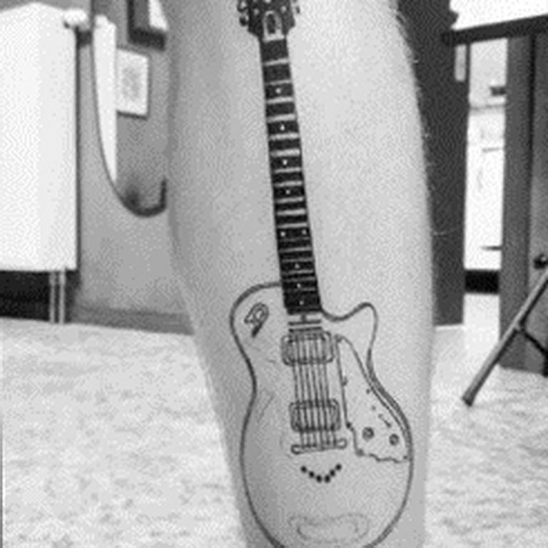 photo tattoo guitar 25.01.2019 №266 - drawing tattoo with a guitar - tattoovalue.net