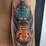 photo tattoo guitar 25.01.2019 №274 - drawing tattoo with a guitar - tattoovalue.net