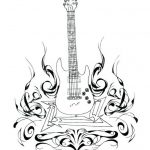 photo tattoo guitar 25.01.2019 №297 - drawing tattoo with a guitar - tattoovalue.net