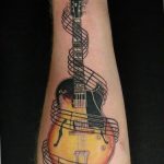 photo tattoo guitar 25.01.2019 №313 - drawing tattoo with a guitar - tattoovalue.net