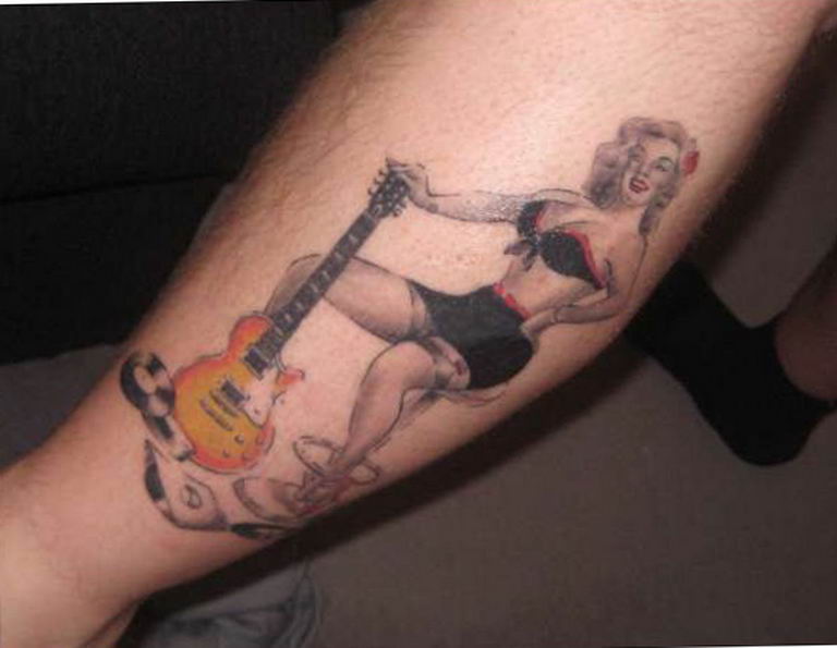photo tattoo guitar 25.01.2019 №321 - drawing tattoo with a guitar - tattoovalue.net