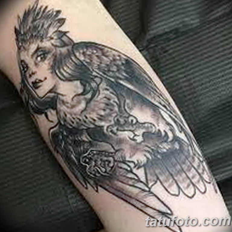 photo tattoo harpy 25.01.2019 №035 - example of drawing harpy tattoo - tattoovalue.net