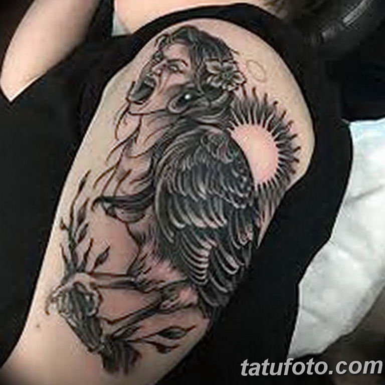 photo tattoo harpy 25.01.2019 №037 - example of drawing harpy tattoo - tattoovalue.net