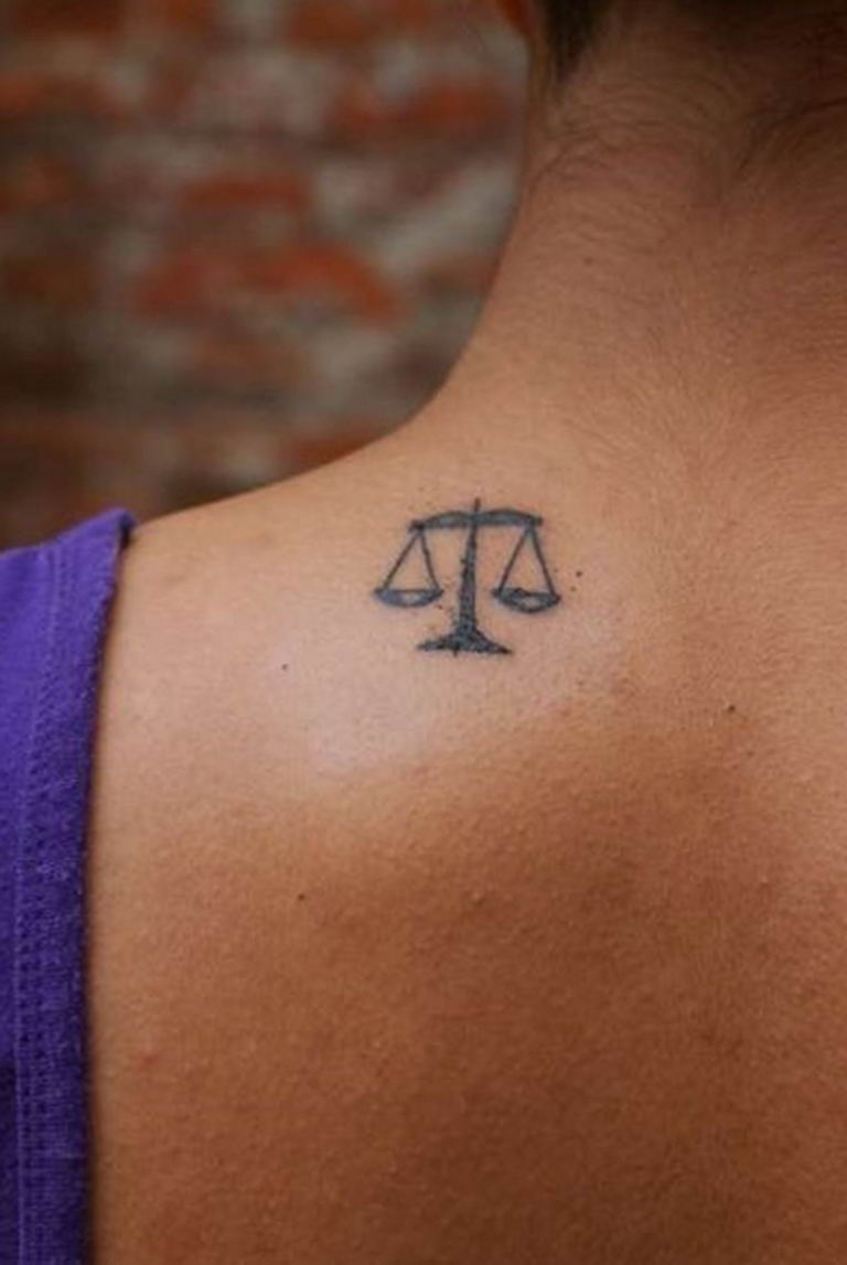 balance justice tattoo