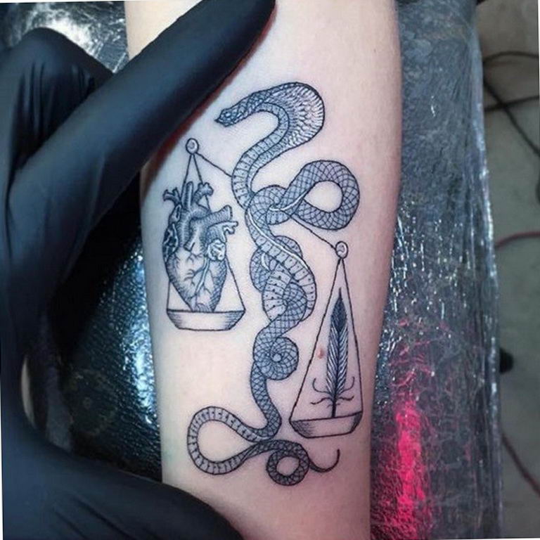 photo tattoo scales 26.01.2019 №025 - an example of a tattoo for scales - tattoovalue.net