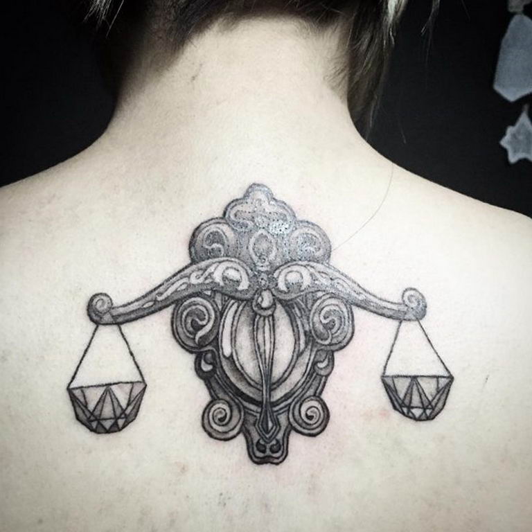 photo tattoo scales 26.01.2019 №028 - an example of a tattoo for scales - tattoovalue.net