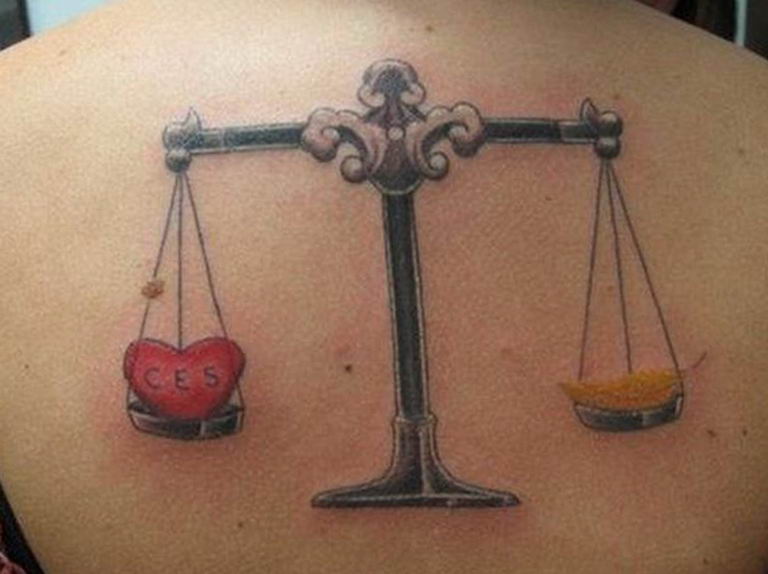 photo tattoo scales 26.01.2019 №040 - an example of a tattoo for scales - tattoovalue.net