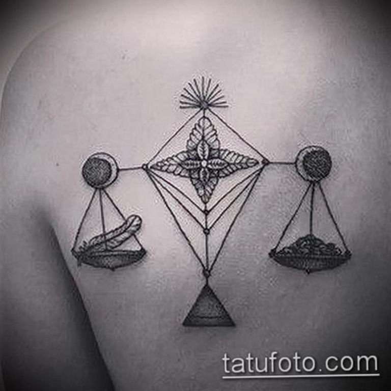 photo tattoo scales 26.01.2019 №074 - an example of a tattoo for scales - tattoovalue.net