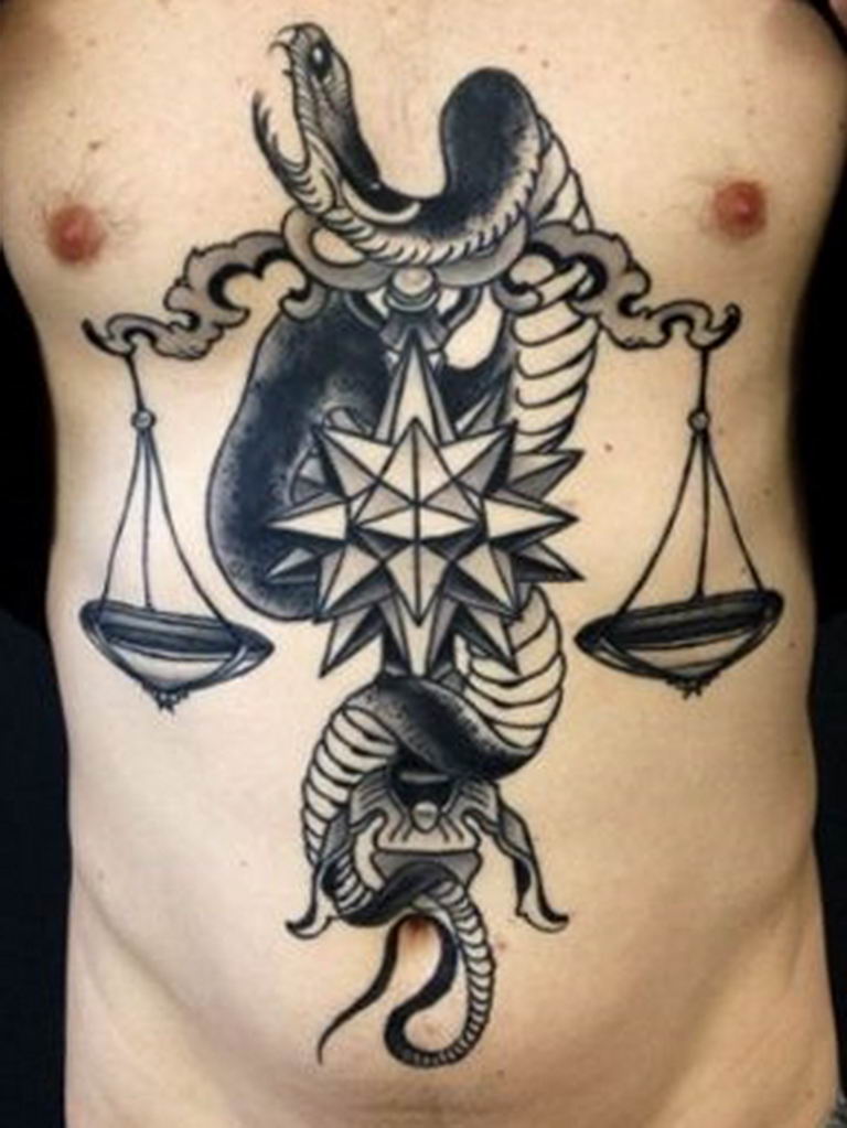 photo tattoo scales 26.01.2019 №082 - an example of a tattoo for scales - tattoovalue.net