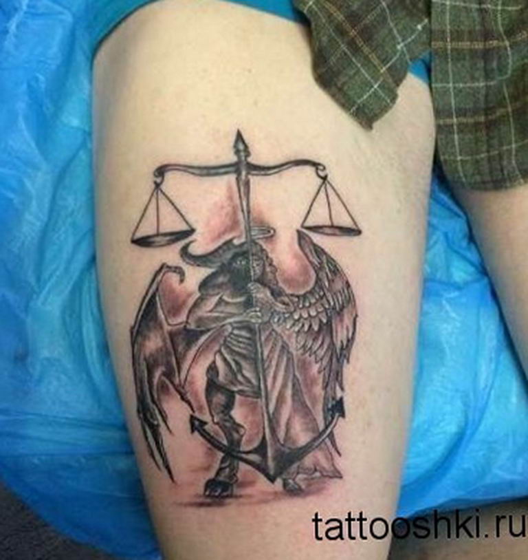 photo tattoo scales 26.01.2019 №105 - an example of a tattoo for scales - tattoovalue.net