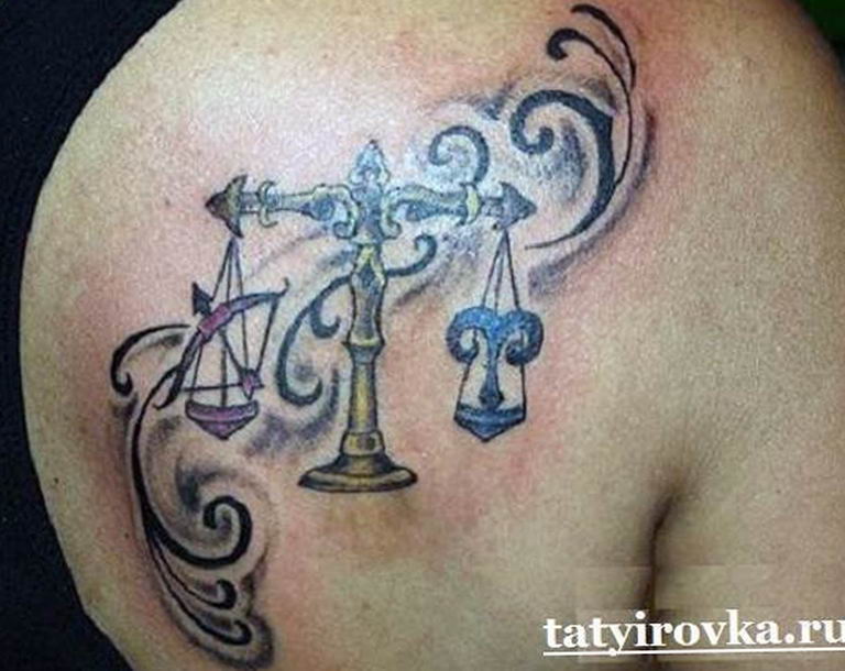 photo tattoo scales 26.01.2019 №124 - an example of a tattoo for scales - tattoovalue.net