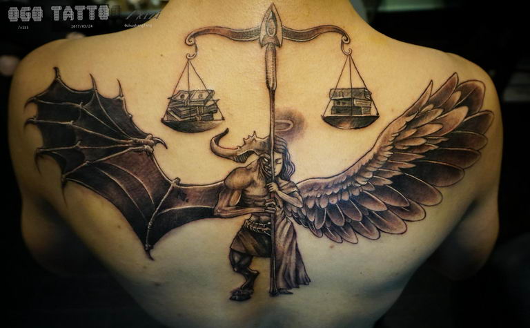 photo tattoo scales 26.01.2019 №139 - an example of a tattoo for scales - tattoovalue.net