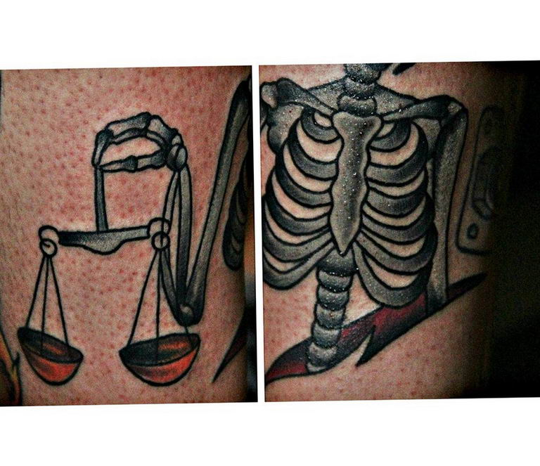 photo tattoo scales 26.01.2019 №141 - an example of a tattoo for scales - tattoovalue.net