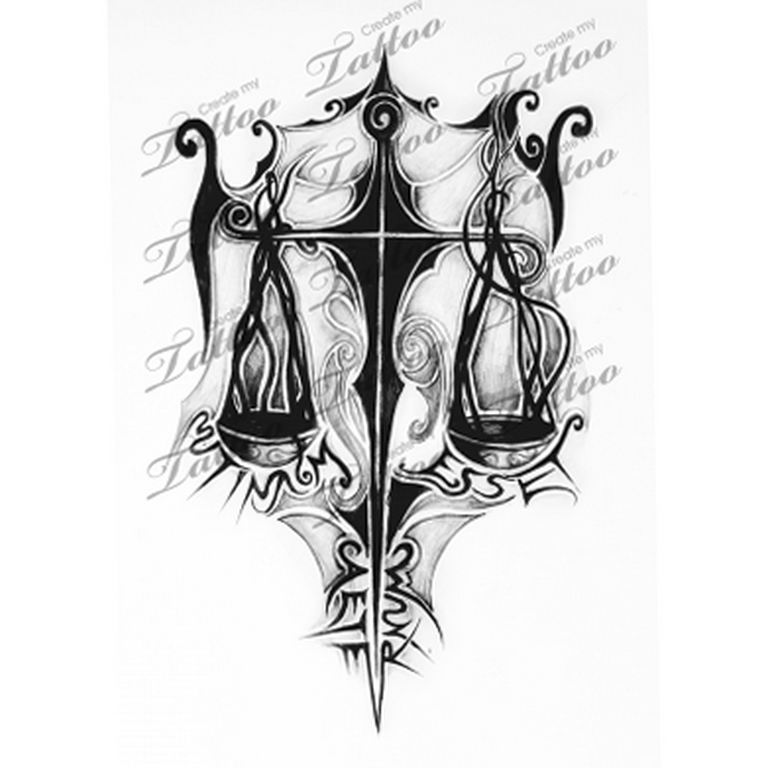 photo tattoo scales 26.01.2019 №179 - an example of a tattoo for scales - tattoovalue.net