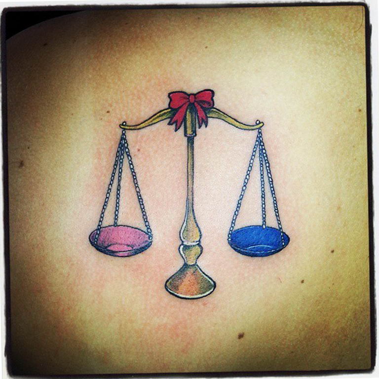 photo tattoo scales 26.01.2019 №181 - an example of a tattoo for scales - tattoovalue.net