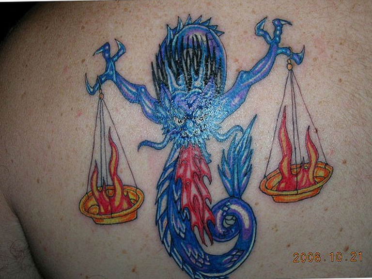 photo tattoo scales 26.01.2019 №205 - an example of a tattoo for scales - tattoovalue.net