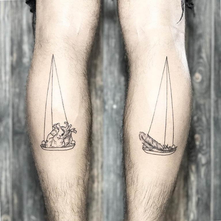 photo tattoo scales 26.01.2019 №235 - an example of a tattoo for scales - tattoovalue.net