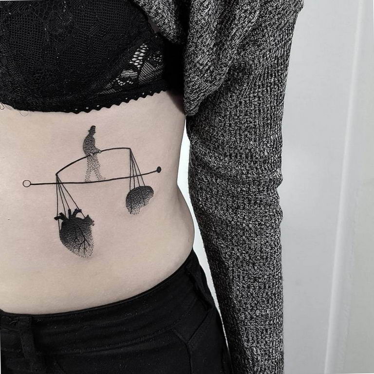 photo tattoo scales 26.01.2019 №236 - an example of a tattoo for scales - tattoovalue.net