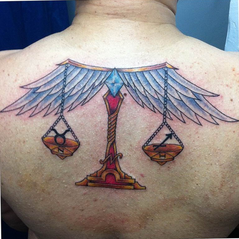 photo tattoo scales 26.01.2019 №246 - an example of a tattoo for scales - tattoovalue.net