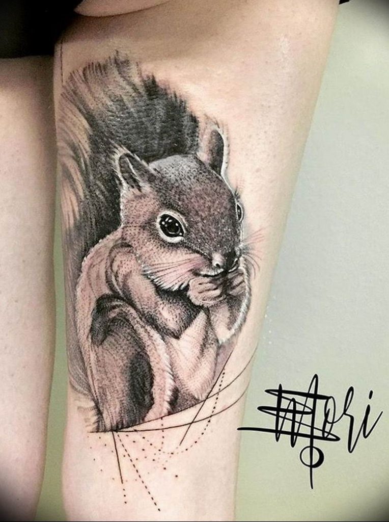 Photo tattoo Squirrel 04.02.2019 № 005 - idea for a squirrel tattoo - tatto...
