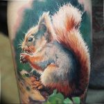 Photo tattoo Squirrel 04.02.2019 №009 - idea for a squirrel tattoo - tattoovalue.net