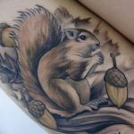 Photo tattoo Squirrel 04.02.2019 №013 - idea for a squirrel tattoo - tattoovalue.net