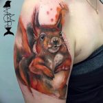 Photo tattoo Squirrel 04.02.2019 №022 - idea for a squirrel tattoo - tattoovalue.net