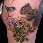 Photo tattoo Squirrel 04.02.2019 №045 - idea for a squirrel tattoo - tattoovalue.net