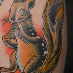 Photo tattoo Squirrel 04.02.2019 №060 - idea for a squirrel tattoo - tattoovalue.net