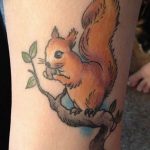 Photo tattoo Squirrel 04.02.2019 №070 - idea for a squirrel tattoo - tattoovalue.net