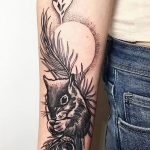 Photo tattoo Squirrel 04.02.2019 №077 - idea for a squirrel tattoo - tattoovalue.net